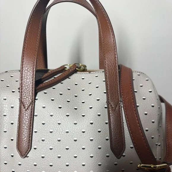 Fossil Hailey Polka Dot Crossbody Satchel - Picture 4 of 12
